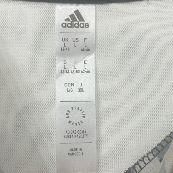 Adidas Sweatshirt Womens Small Black White Camo All Over Print Cropped Pullover - Picture 9 of 10